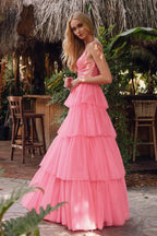 Sequins Embellished Prom Ball Gown w/ Voluminous Skirt & Iridescent Effect