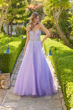 Ethereal Beaded Tulle Ball Gown with Scarf for Elegant Evening and Pageant Events
