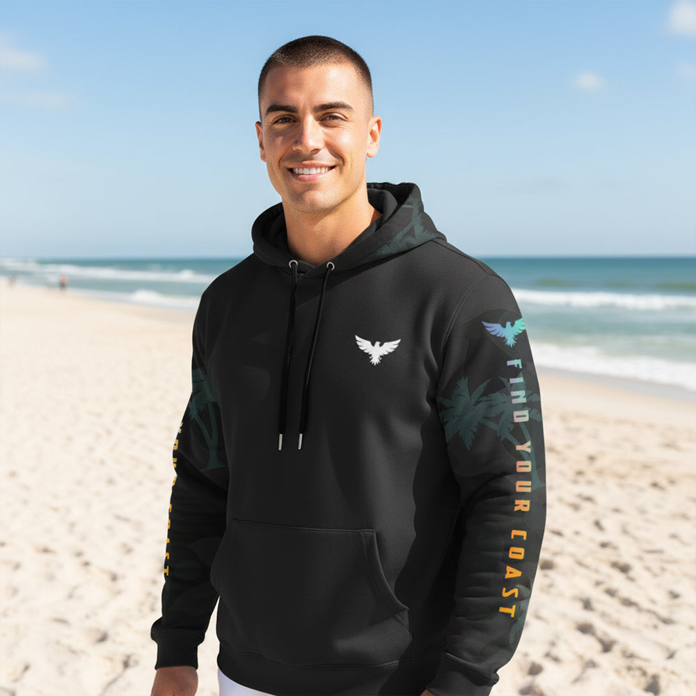 Find Your Coast® Palm Sleeve Recycled Hoodie
