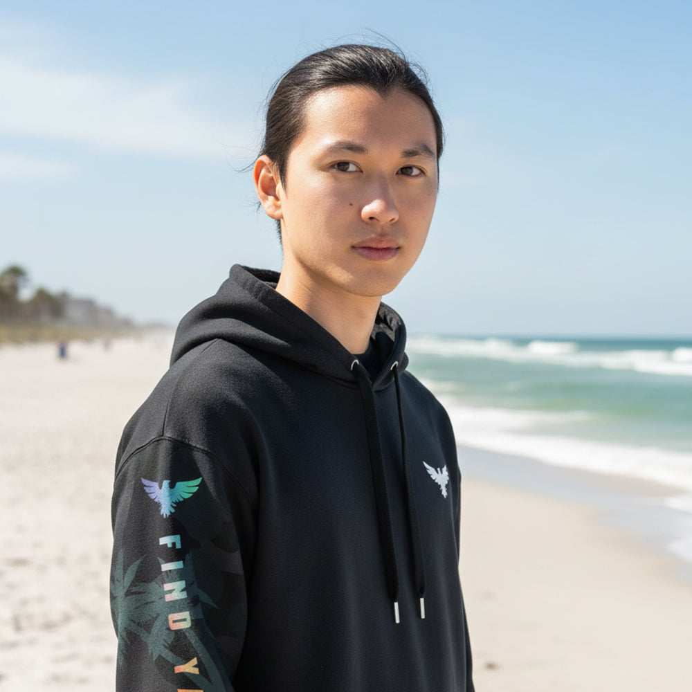 Find Your Coast® Palm Sleeve Recycled Hoodie