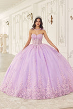 Strapless Quinceanera Ball Gown With Removable Caplet