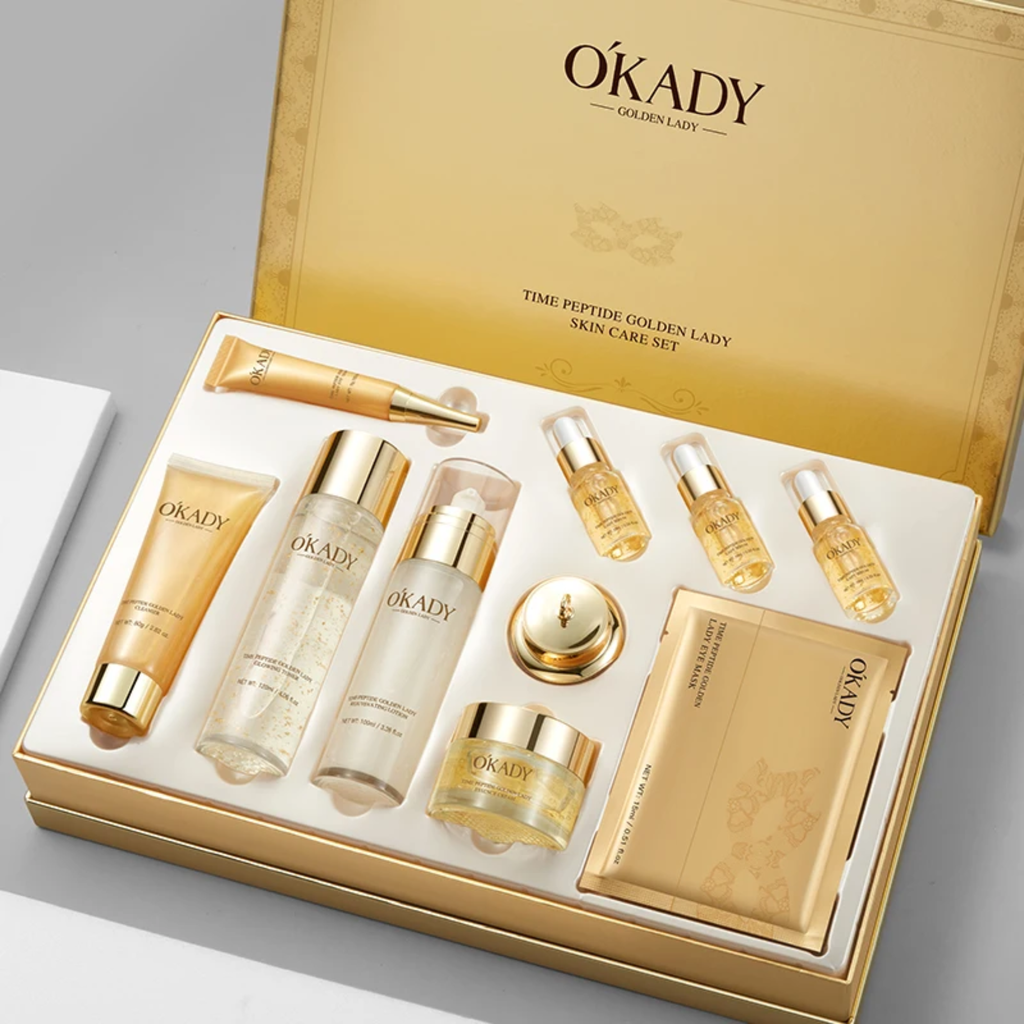 Zestaw na prezent OKADY TIME PEPTIDE GOLDEN LADY SKIN CARE SET