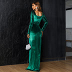 Joline Long Sleeves Velvet Dress