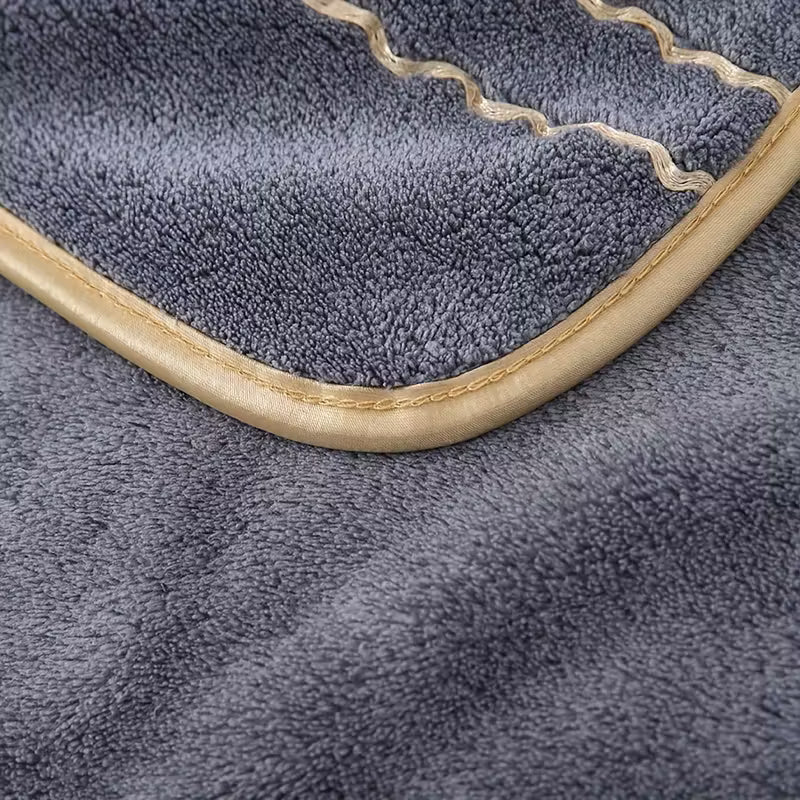 Zestaw 8 Ręczników Kąpielowych– Miękkie, Aksamit Koralowy biało-szare