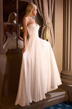 Modern Bridal Gown w/ Elegant A-Line Cut & Structural Corset Bodice CD7481W