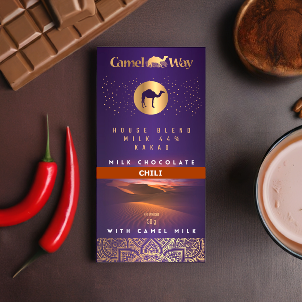 Handmade Camel Milk Chocolate with Chilli | 44% Cocoa