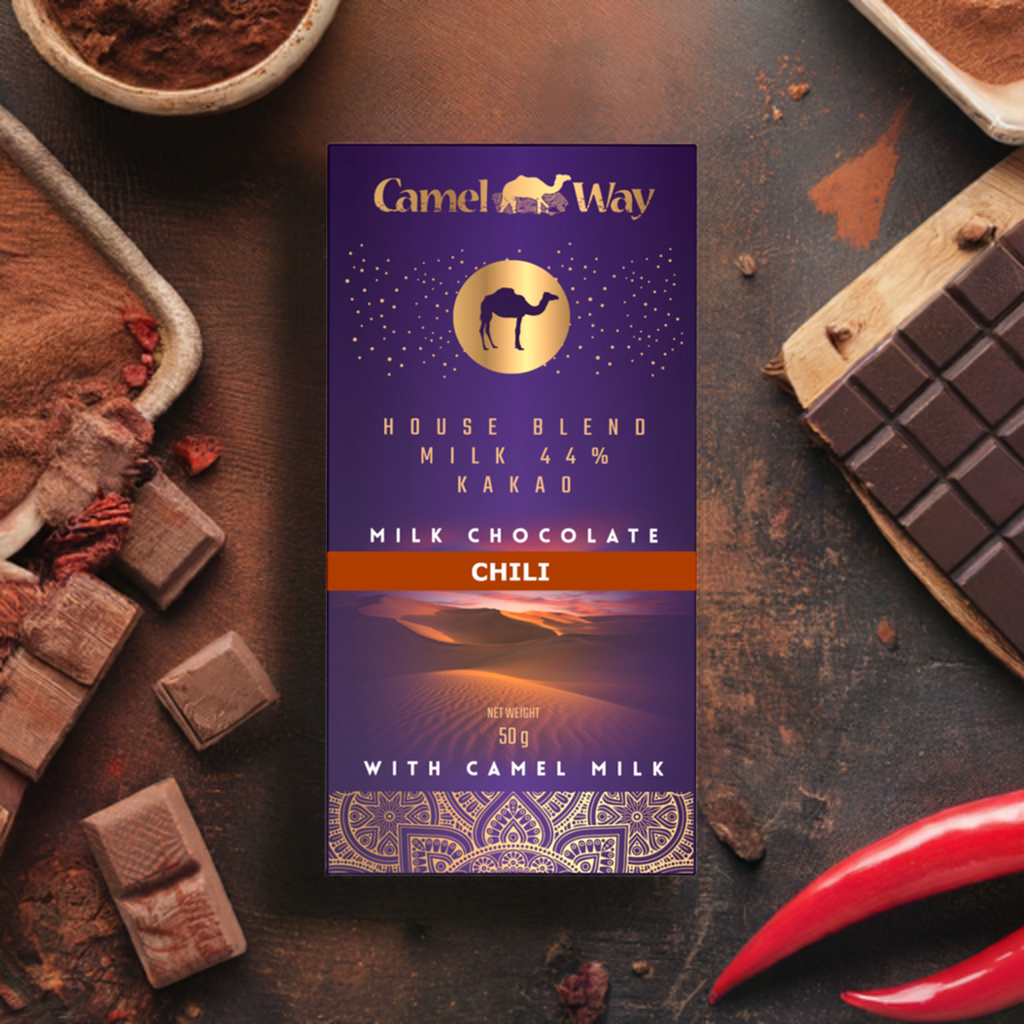 Handmade Camel Milk Chocolate with Chilli | 44% Cocoa