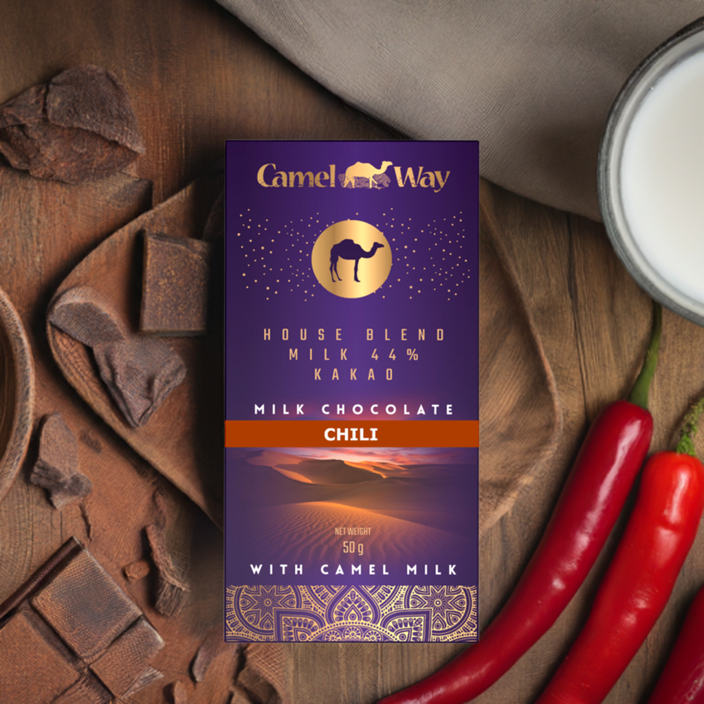 Handmade Camel Milk Chocolate with Chilli | 44% Cocoa