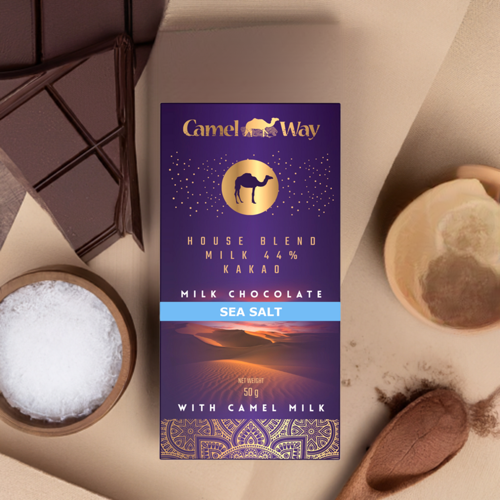 Handmade Camel Milk Chocolate with Sea Salt | 44% Cocoa