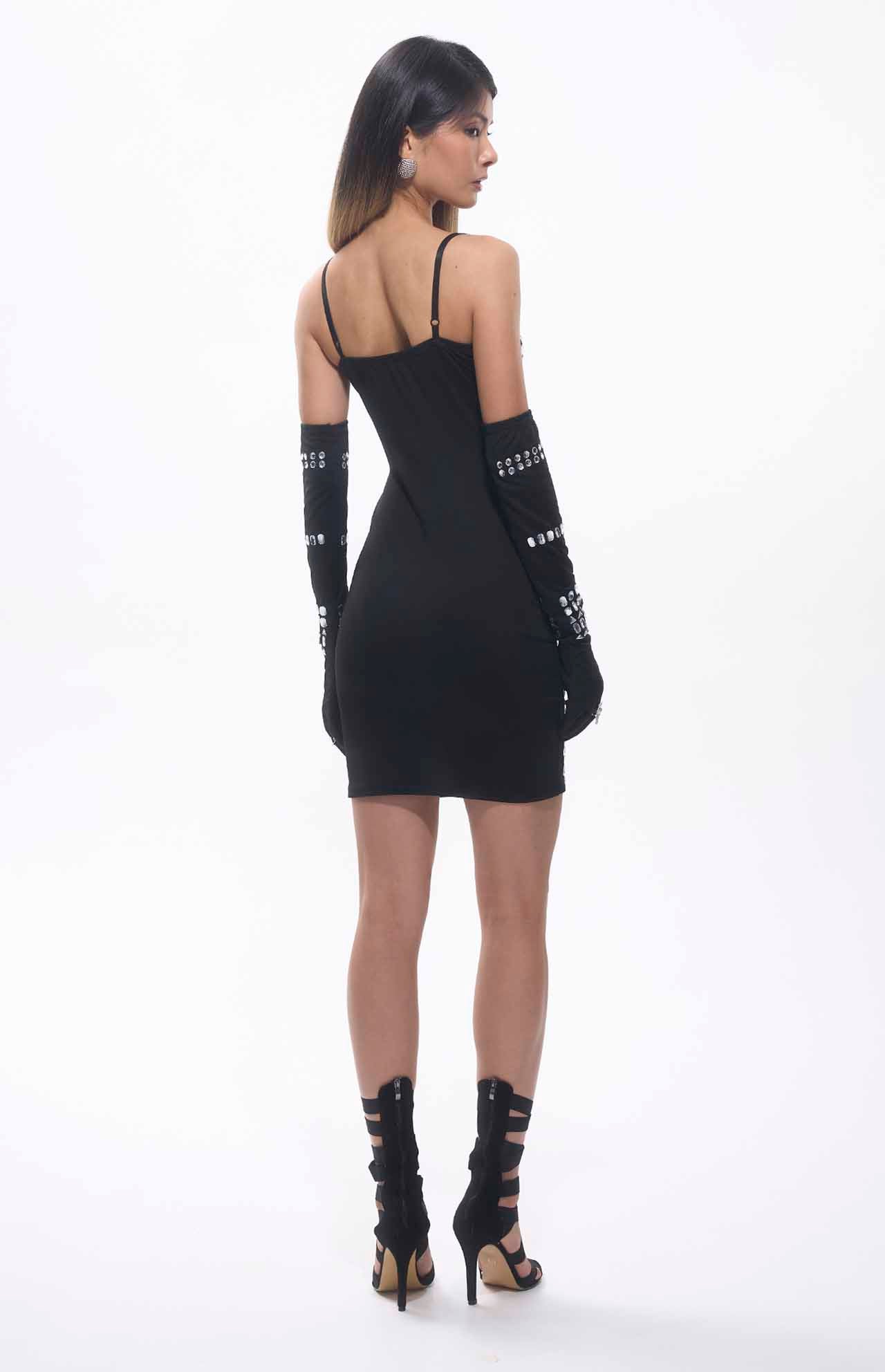 Bandage Diamante Crystal Embellished Mini Dress