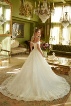 A-Line Silhouette, Sweetheart Neckline, Off-Shoulder, Embroidery Beads And Sequins