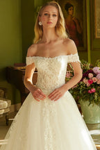 A-Line Silhouette, Sweetheart Neckline, Off-Shoulder, Embroidery Beads And Sequins