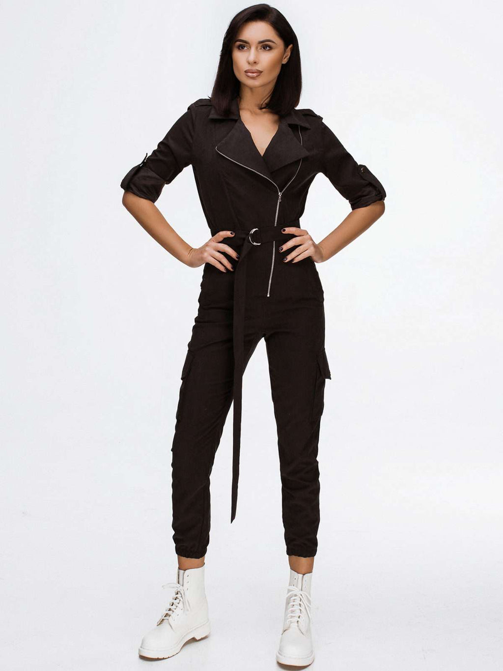 Relaxed Rromper Overall In Black