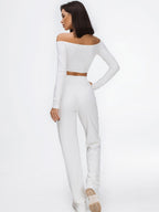 black knitted track suit pants for every day wear