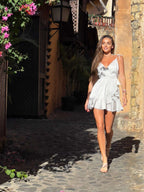 Spaghetti Summer Dress With Playful Ruffle Skirt