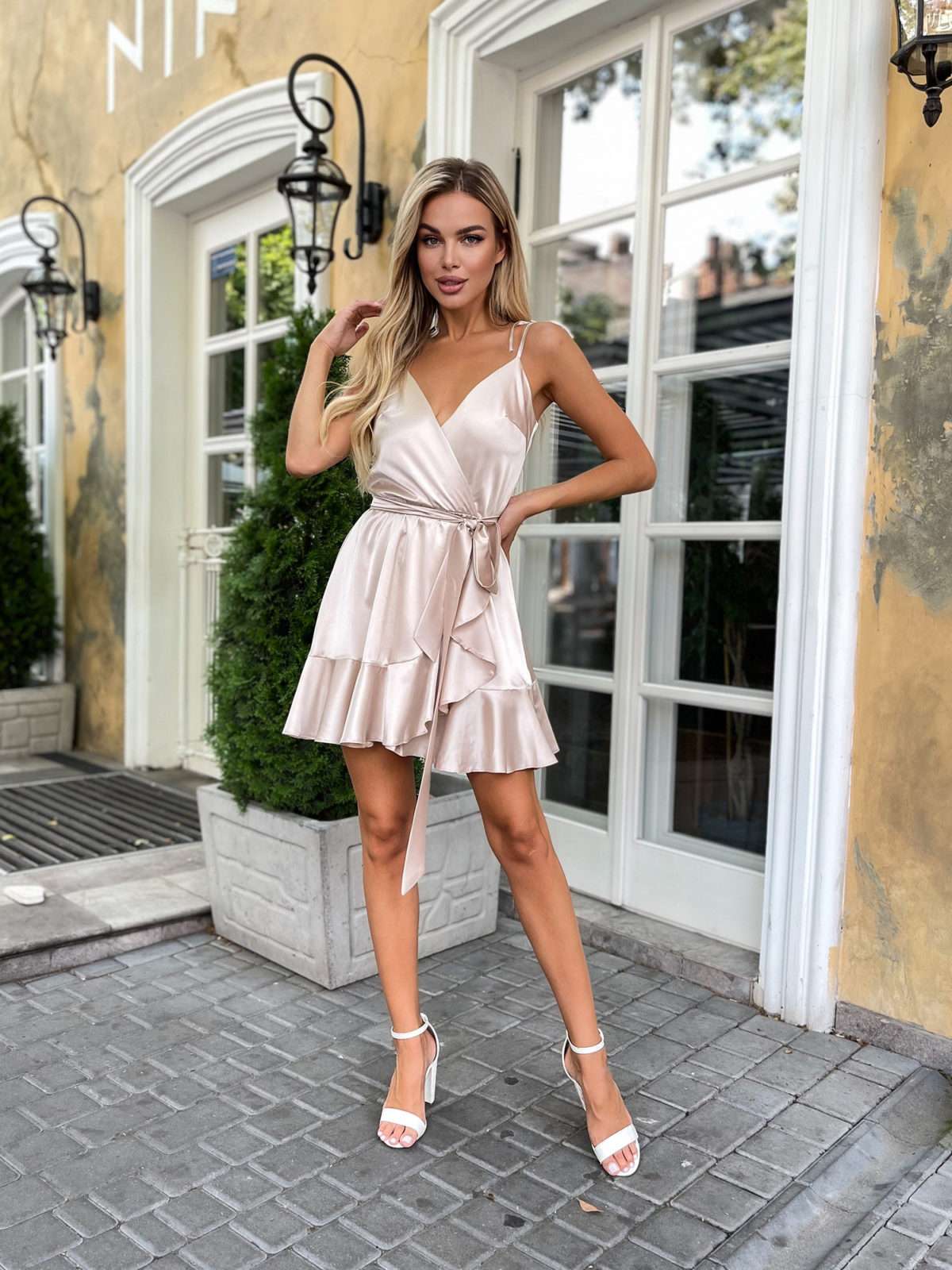 Spaghetti Summer Dress With Playful Ruffle Skirt