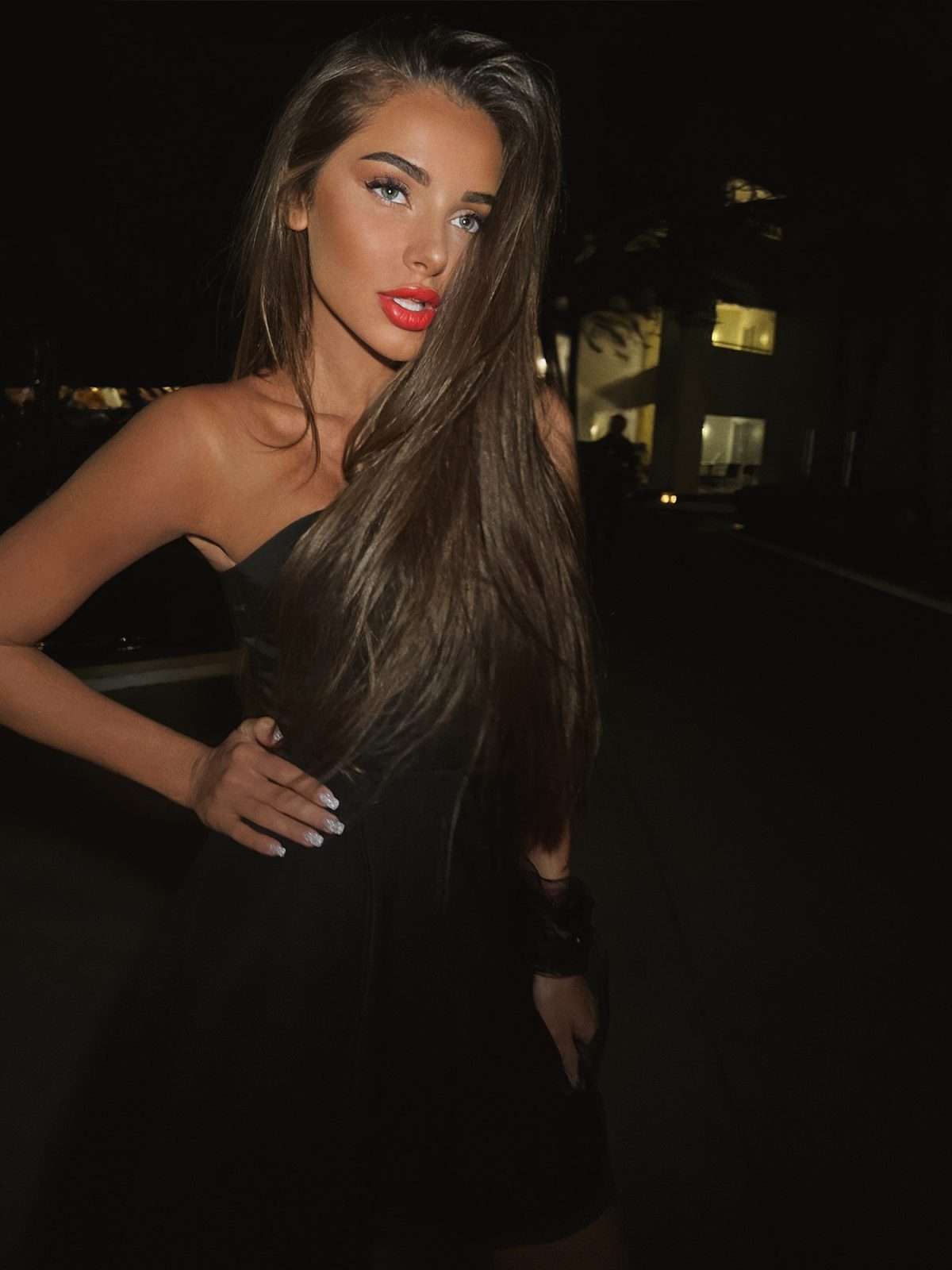 Chic Shoulder Bliss Short Dress with Circle Skirt and Corset Detail