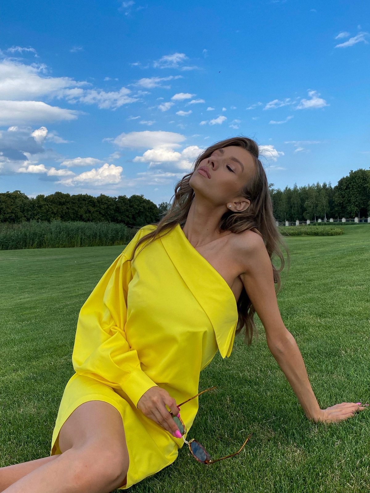 Sunlight Muse – Trendy Yellow, Black One-Shoulder Dress | Wedding Guest & Vacation Style