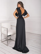 Ruffle Elegance Mermaid Maxi Dress