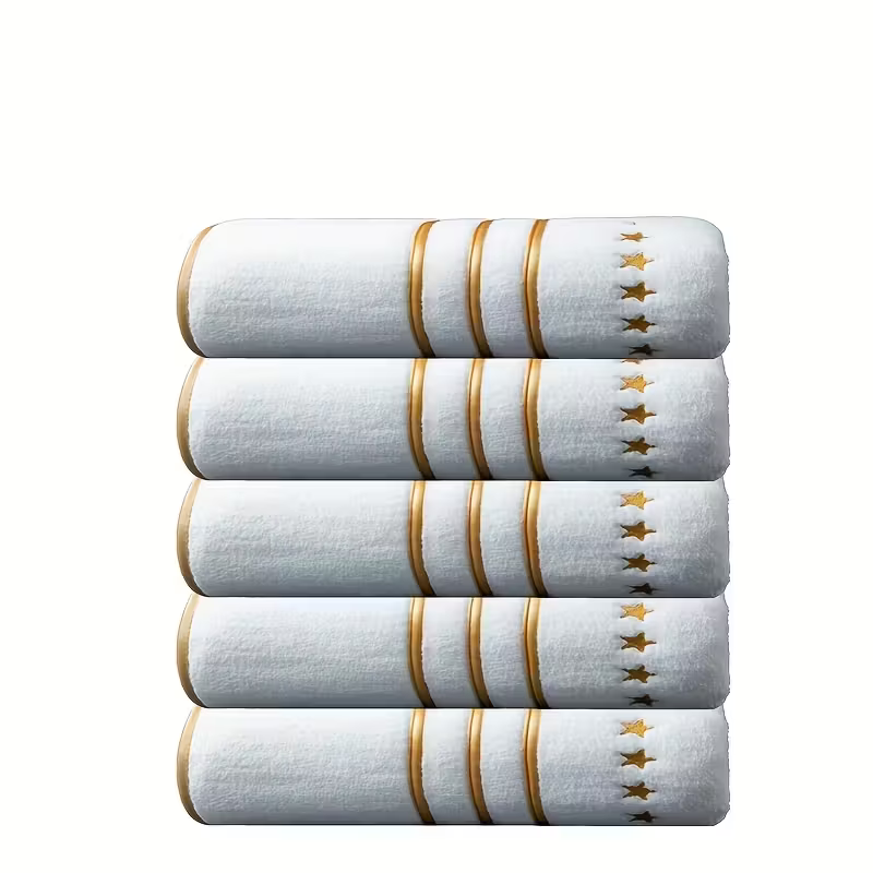 Zestaw ręczników kąpielowych 5 szt. – miękkie białe