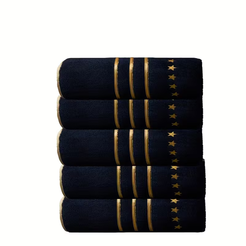 Zestaw ręczników kąpielowych 5 szt. – miękkie czarne