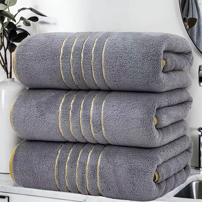 Zestaw 8 Ręczników Kąpielowych– Miękkie, Aksamit szary