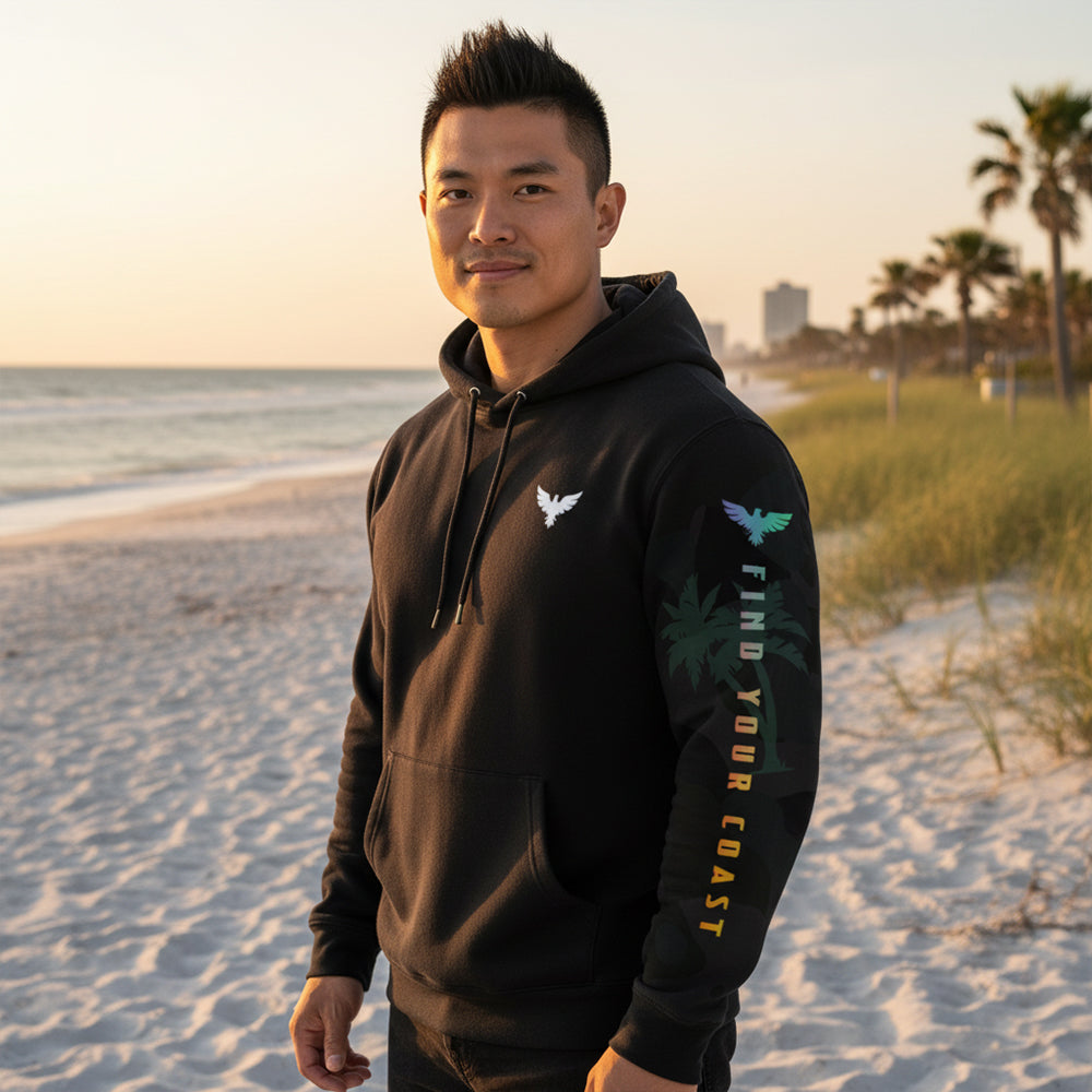 Find Your Coast® Palm Sleeve Recycled Hoodie