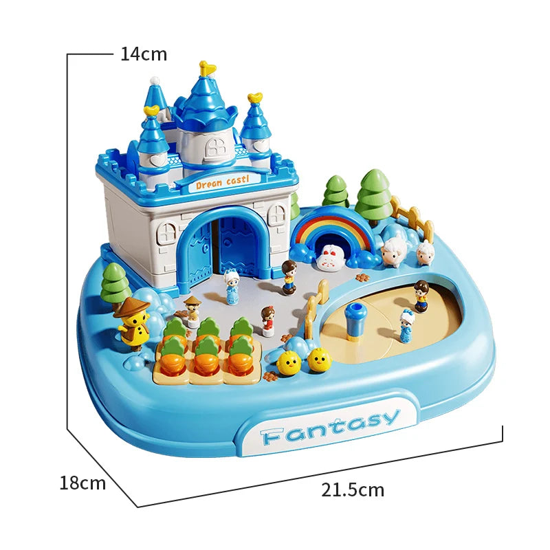 Magnetyczny Domek dla Lalek dla Dzieci Gra Stołowa Edukacyjna Zabawka Rodzinna dla Dzieci w Wieku 3+ Prezent na Urodziny 20 cm