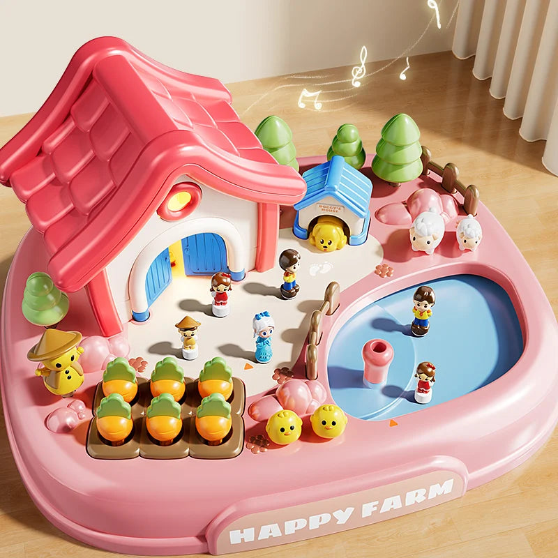 Magnetyczny Domek dla Lalek dla Dzieci Gra Stołowa Edukacyjna Zabawka Rodzinna dla Dzieci w Wieku 3+ Prezent na Urodziny 20 cm