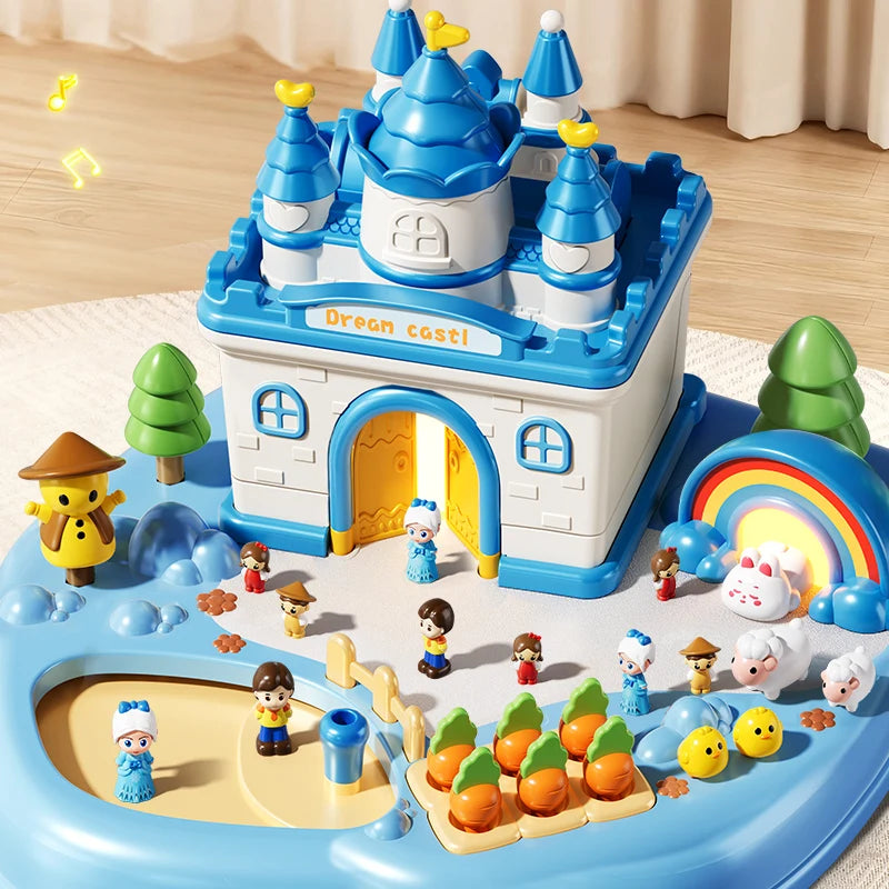 Magnetyczny Domek dla Lalek dla Dzieci Gra Stołowa Edukacyjna Zabawka Rodzinna dla Dzieci w Wieku 3+ Prezent na Urodziny 20 cm