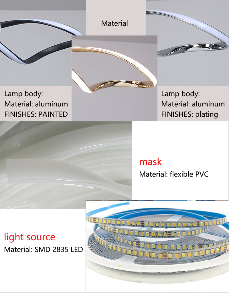 Lampa wisząca LED z żyrandolem i pilotem