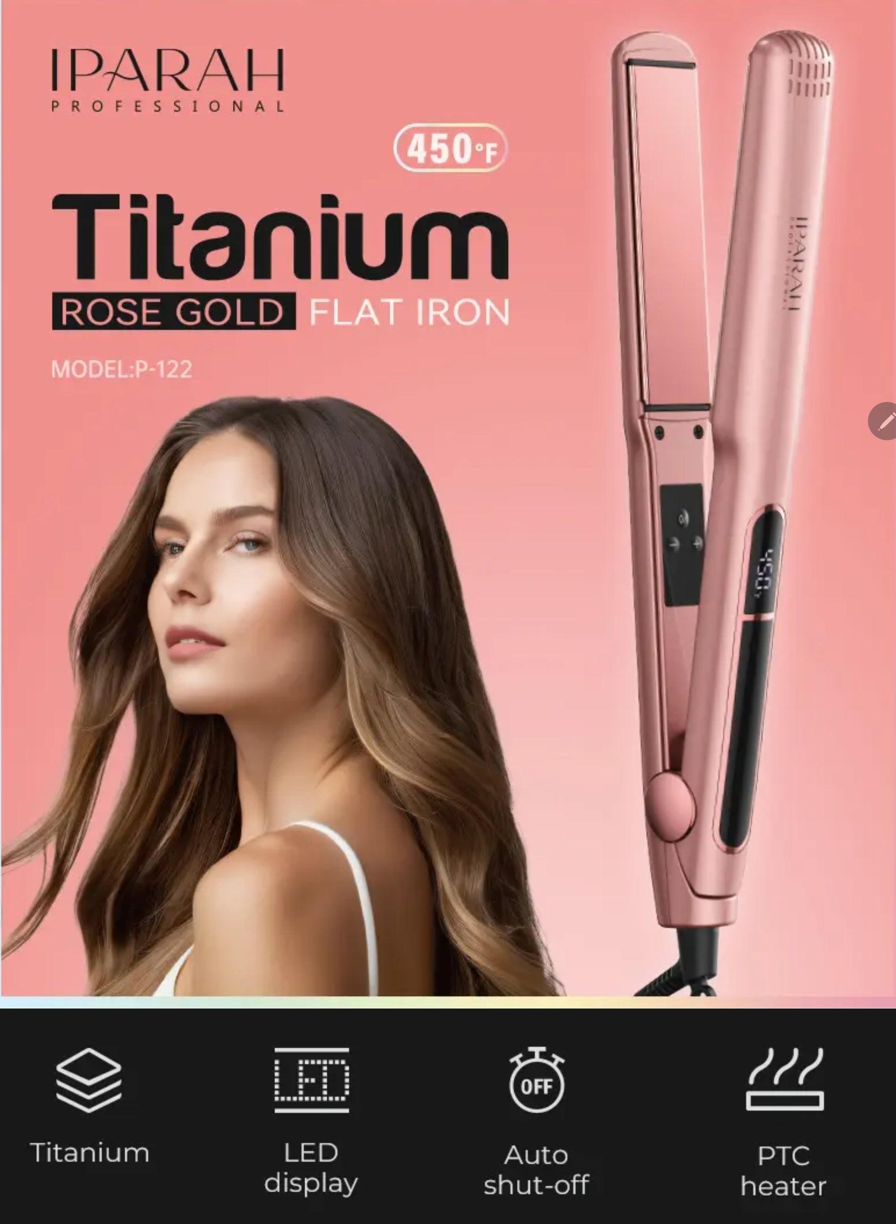 Profesjonalna Prostownica do Włosów Titanium-LED