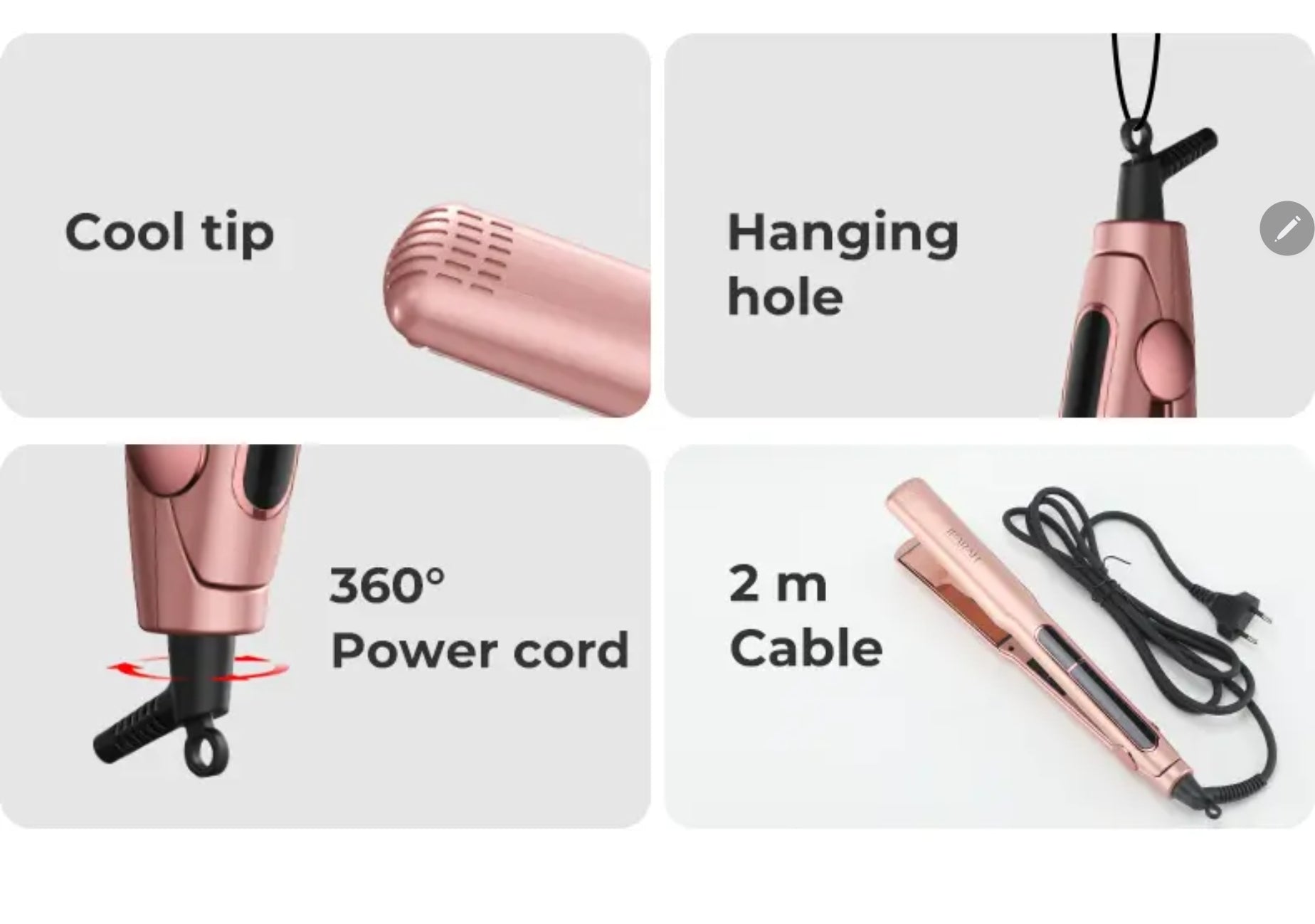 Profesjonalna Prostownica do Włosów Titanium-LED