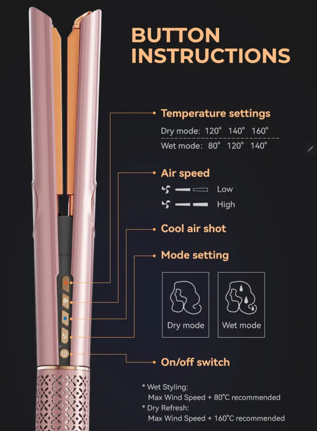 Prostownica i suszarka do włosów2w1 różowa-piękne etui.Doskonała na PREZENT!