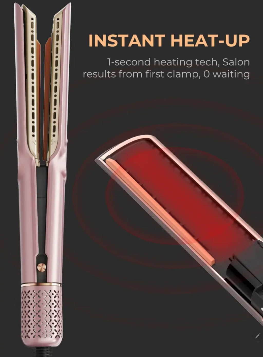 Prostownica i suszarka do włosów2w1 różowa-piękne etui.Doskonała na PREZENT!