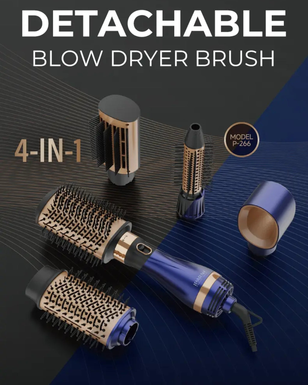 Suszarko-lokówka 4w1-suszenie, prostowanie, kręcenie na PREZENT! NIEBIESKA