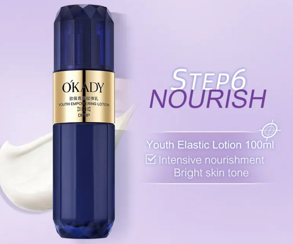 Zestaw na prezent OKADY Youth Elastic & Anti-Wrinkle 8-Step Skin Care Set – Kompleksowa pielęgnacja przeciwzmarszczkowa i liftingująca