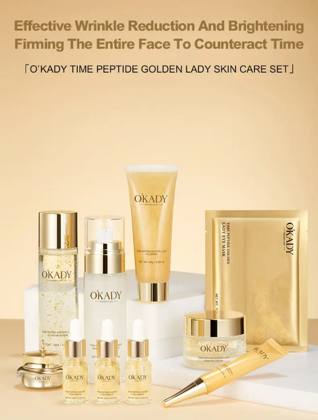 Zestaw na prezent OKADY TIME PEPTIDE GOLDEN LADY SKIN CARE SET