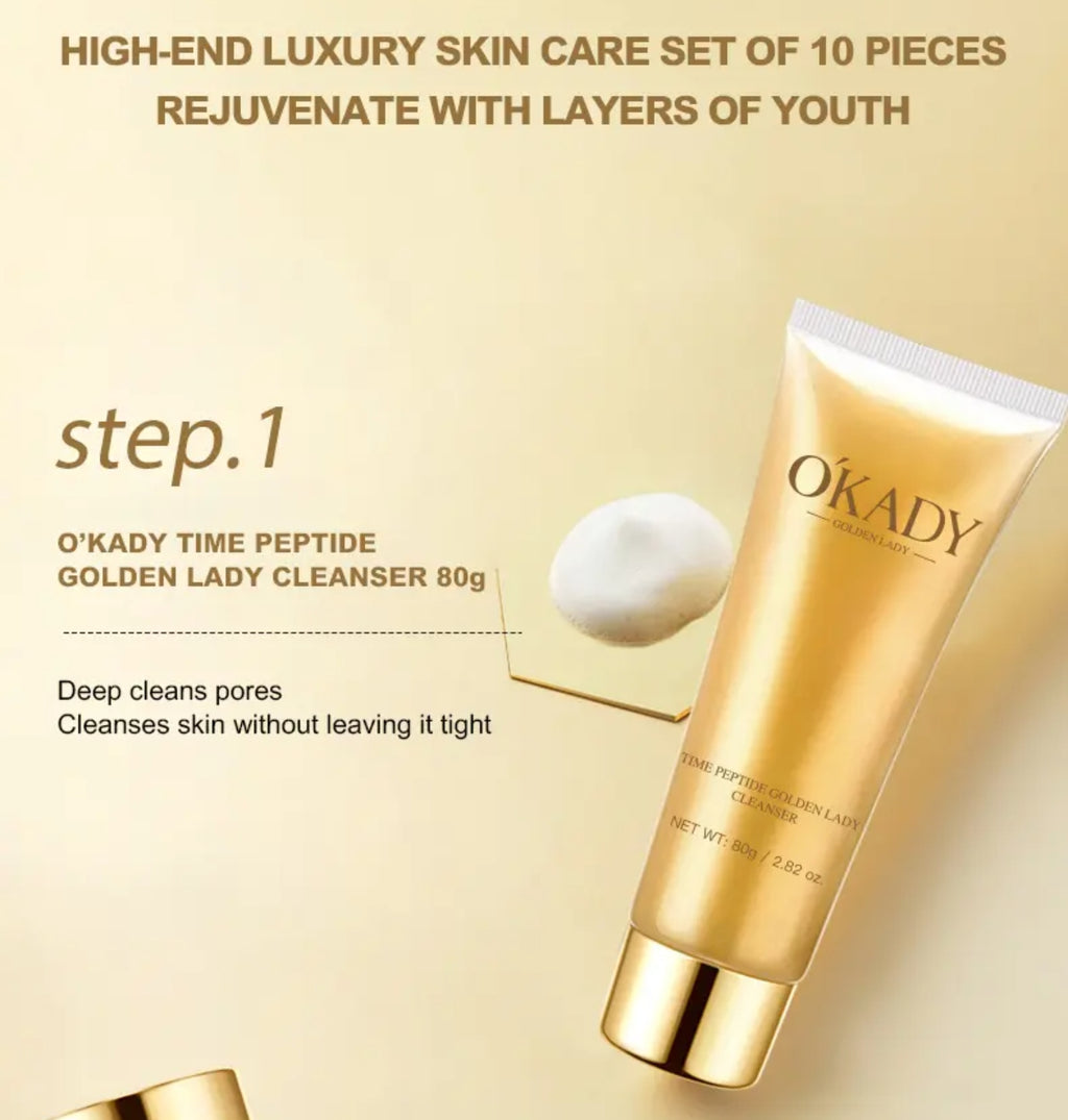 Zestaw na prezent OKADY TIME PEPTIDE GOLDEN LADY SKIN CARE SET