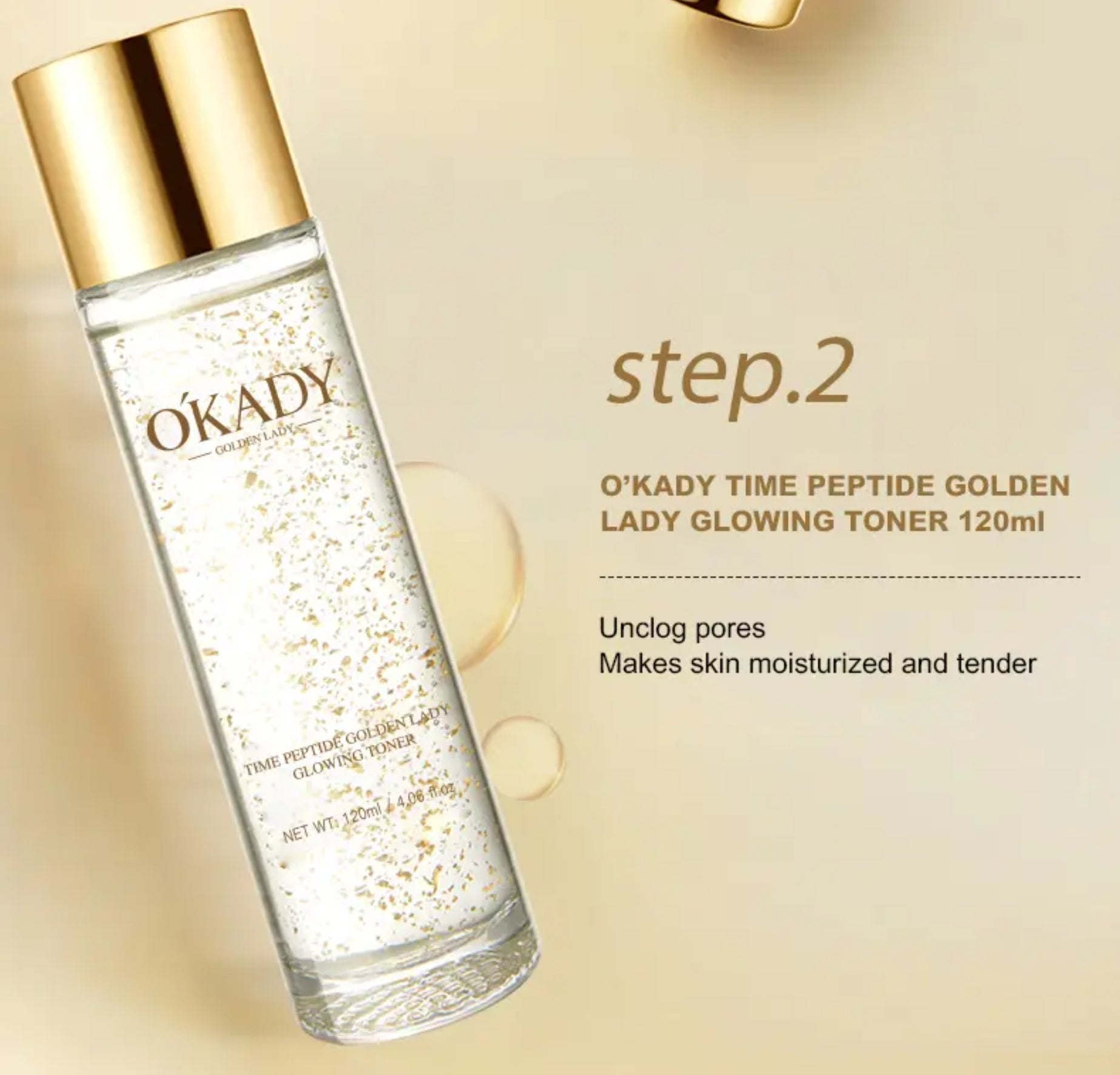 Zestaw na prezent OKADY TIME PEPTIDE GOLDEN LADY SKIN CARE SET