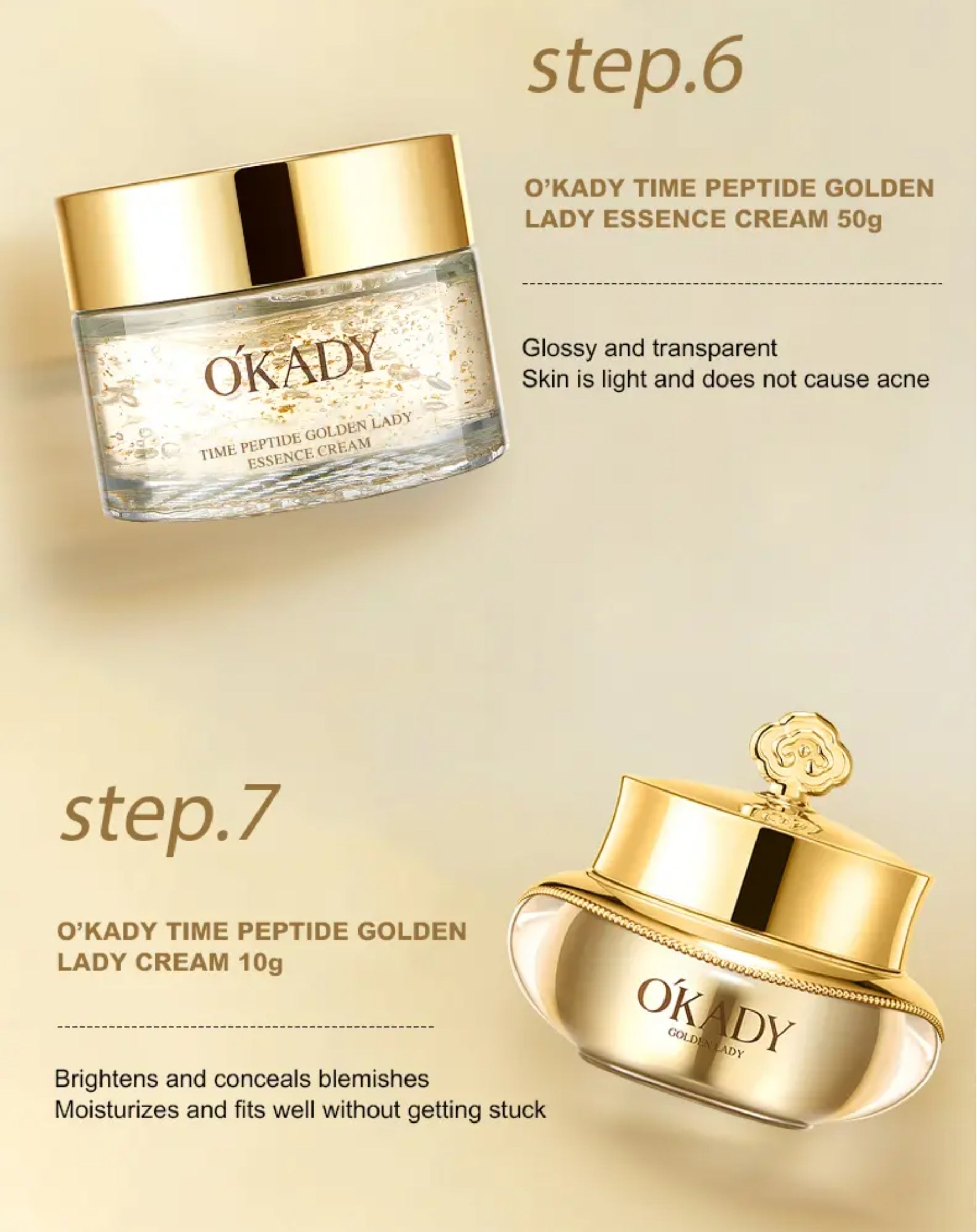 Zestaw na prezent OKADY TIME PEPTIDE GOLDEN LADY SKIN CARE SET
