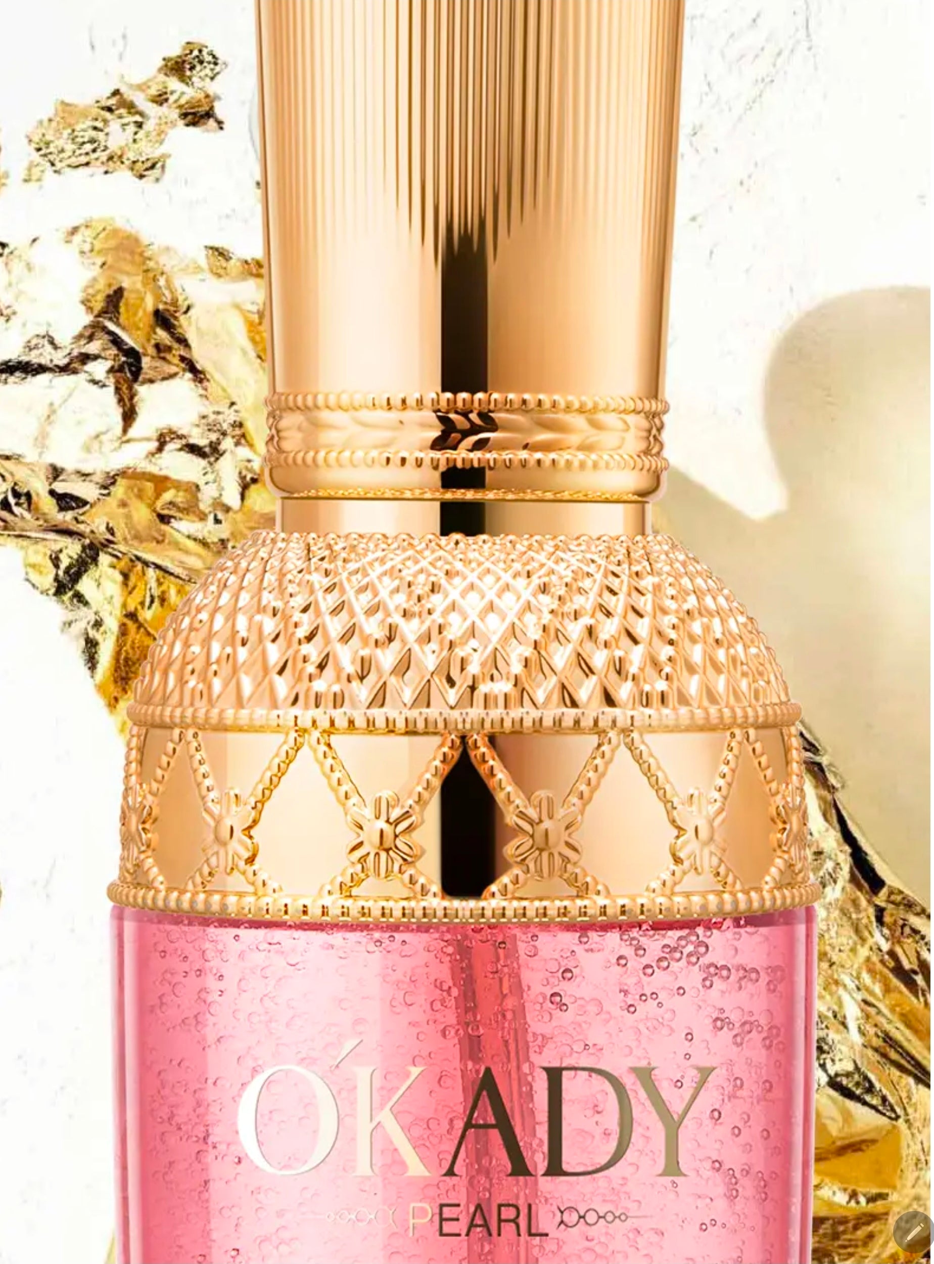 Zestaw na prezent OKADY Flower Secret Pure Pearl Lady Skin Care Set – Perłowa pielęgnacja anti-aging z efektem rozświetlenia i głębokiego nawilżenia