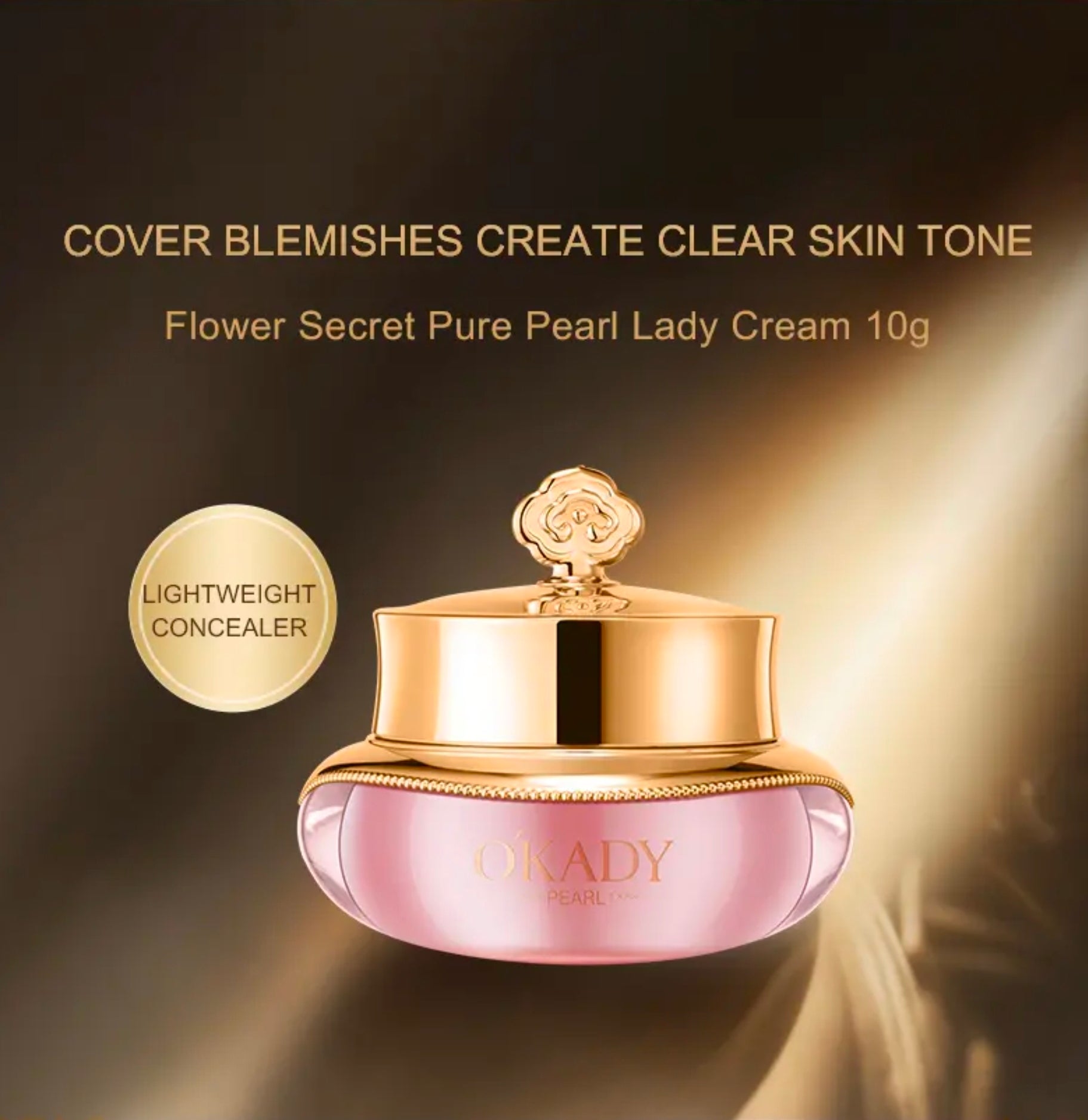 Zestaw na prezent OKADY Flower Secret Pure Pearl Lady Skin Care Set – Perłowa pielęgnacja anti-aging z efektem rozświetlenia i głębokiego nawilżenia