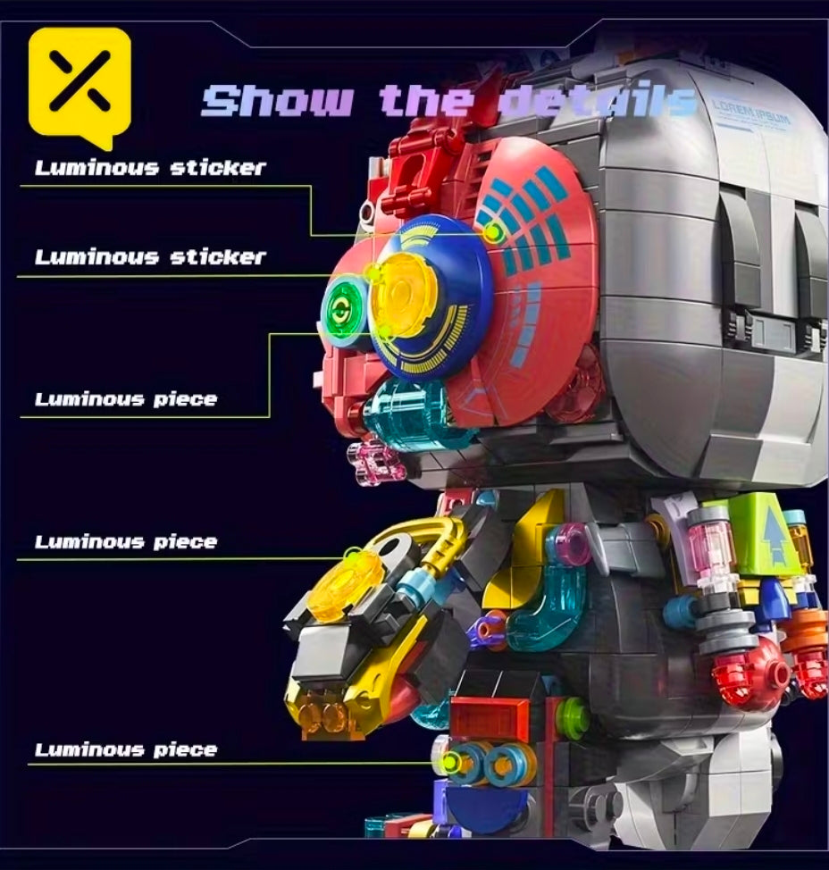 Mechaniczny Królik Robot – Spektakularny model 3D z 1377 elementów .LED