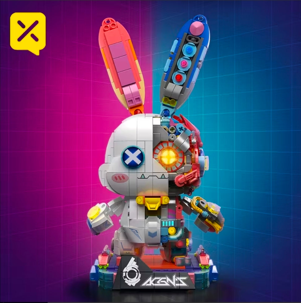 Mechaniczny Królik Robot – Spektakularny model 3D z 1377 elementów .LED