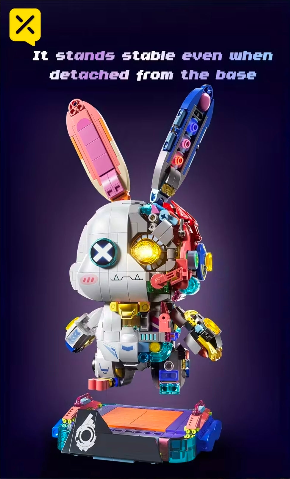 Mechaniczny Królik Robot – Spektakularny model 3D z 1377 elementów .LED