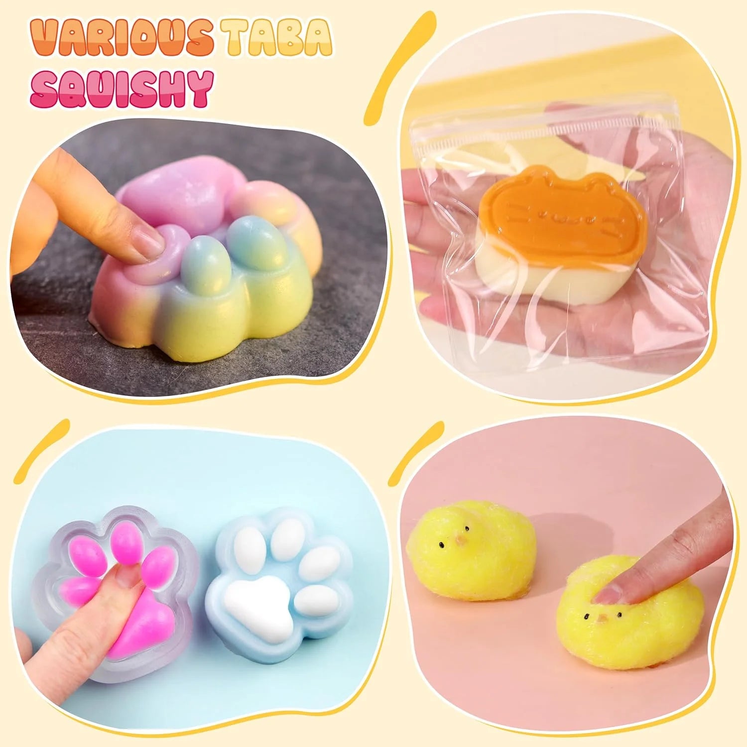 Taba Squishy Kit - 18OZ Rubber Squishy Kit z prowadnicą, bez pęcherzyków i szybszym utwardzaniem - FuFu Squishy Kit z formą, Flockin