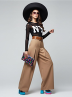 Women's Extra Wide Trousers UPPER EAST SIDE NYFW New Colecction BYMANYC ® New York