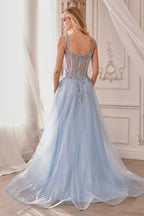 Embellished A-Line Tulle Ball Gown