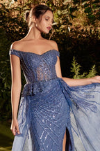 Embellished Off The Shoulder Gown